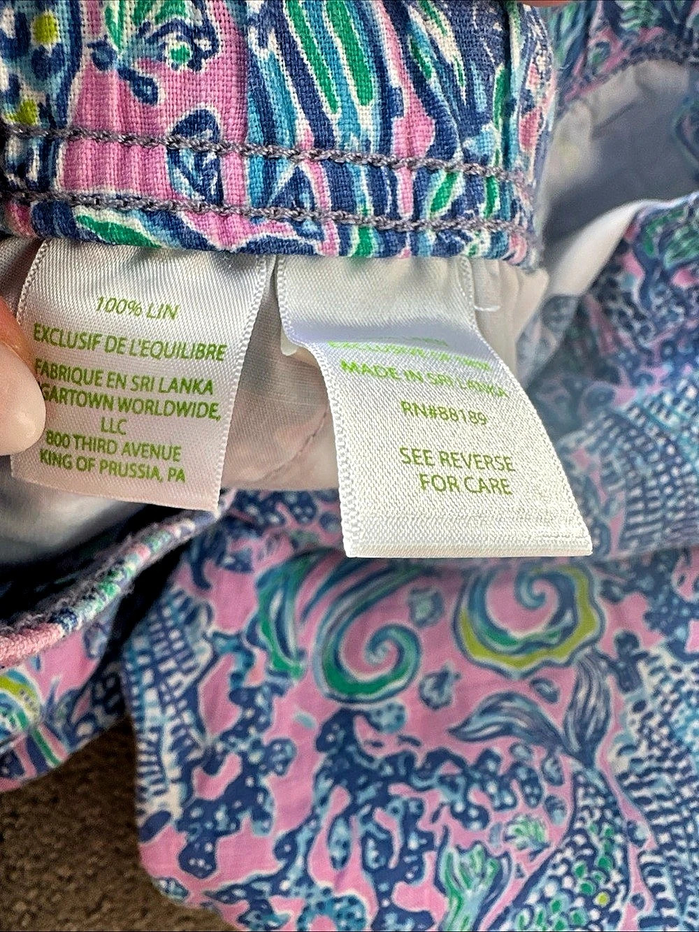 EUC! Lilly Pulitzer "we mermaid it" linen pants - Picture 6 of 6